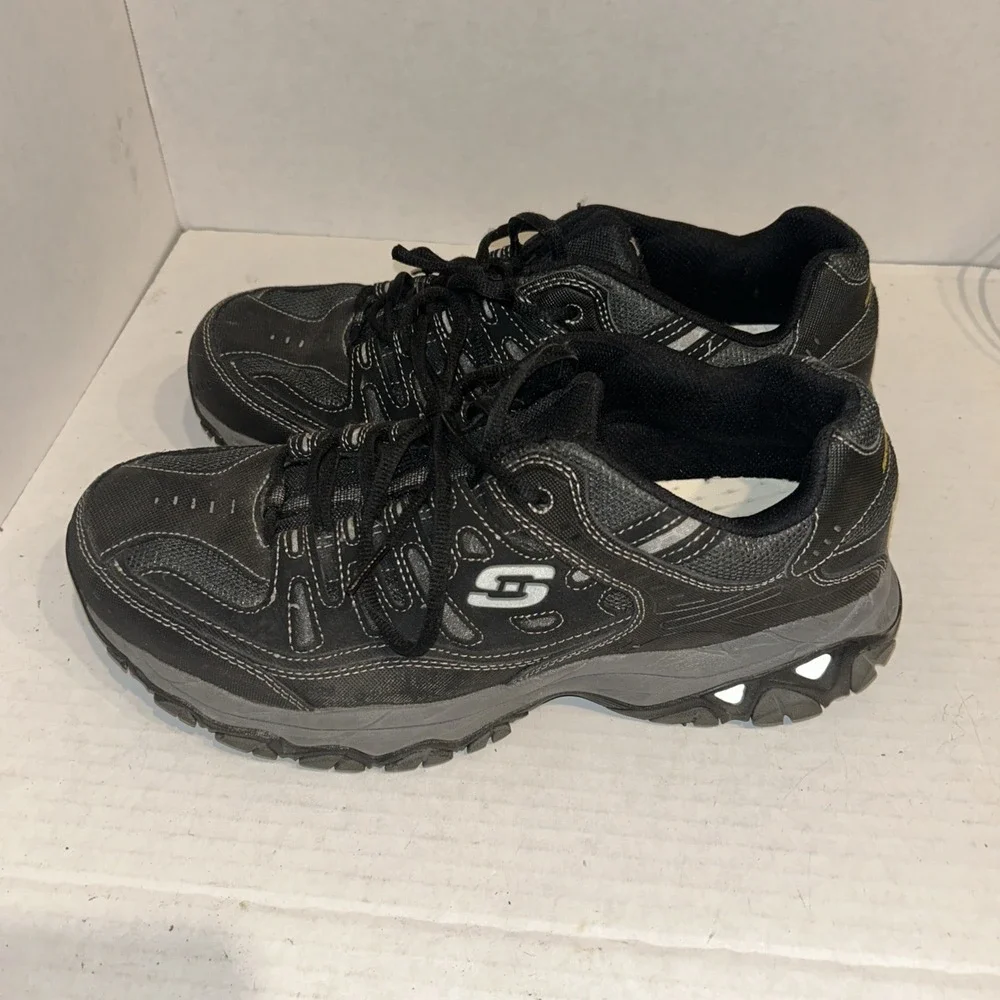 Skechers Sport After Burn M. Fit Shoes Mens‎ Size 12 Black 50125